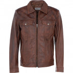 Men's Vintage Leather Bomber Jacket - Timber AND Hide
