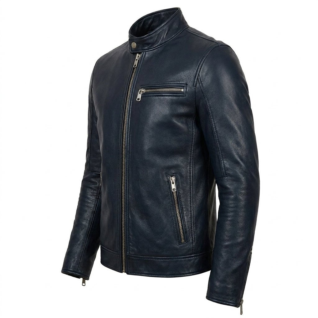 Reggie Black Leather Jacket - Men Leather Jacket Black - Timber AND Hide