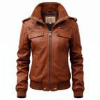 Strap Pocket Leather Jacket – Tan Brown - Timber AND Hide