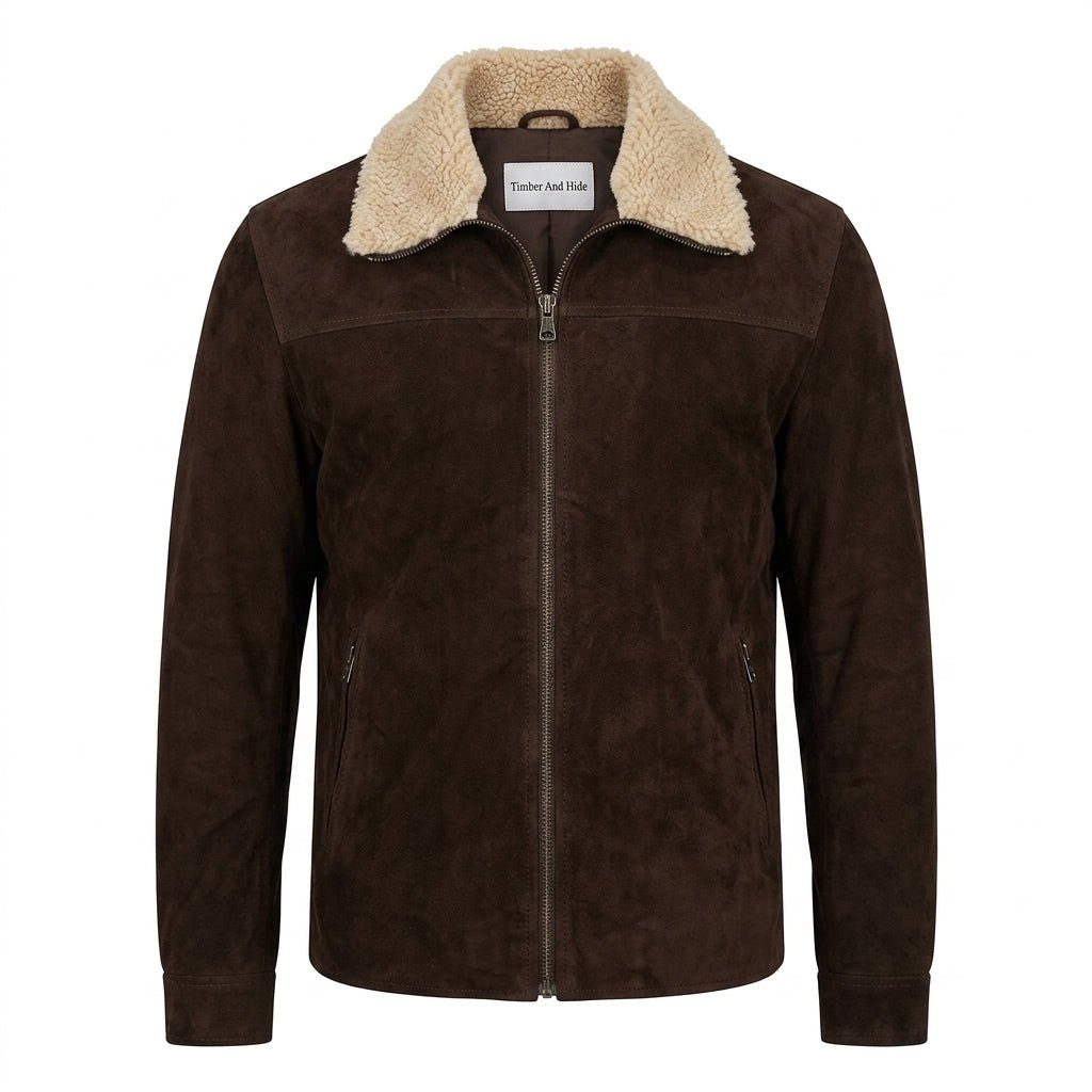 Stylish Brown Suede soft leather jacket - Timber AND Hide