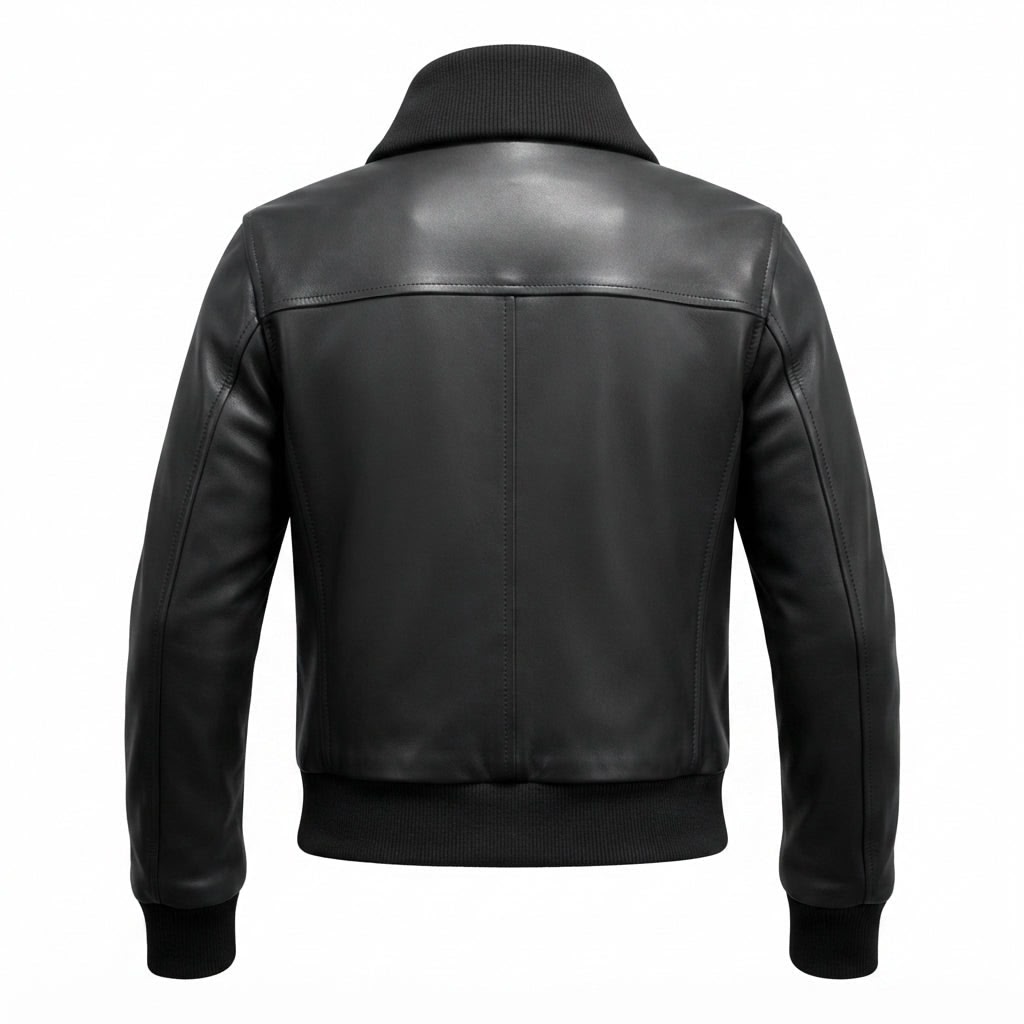 Women Black Biker Bomber Leather Jacket - Timber AND Hide