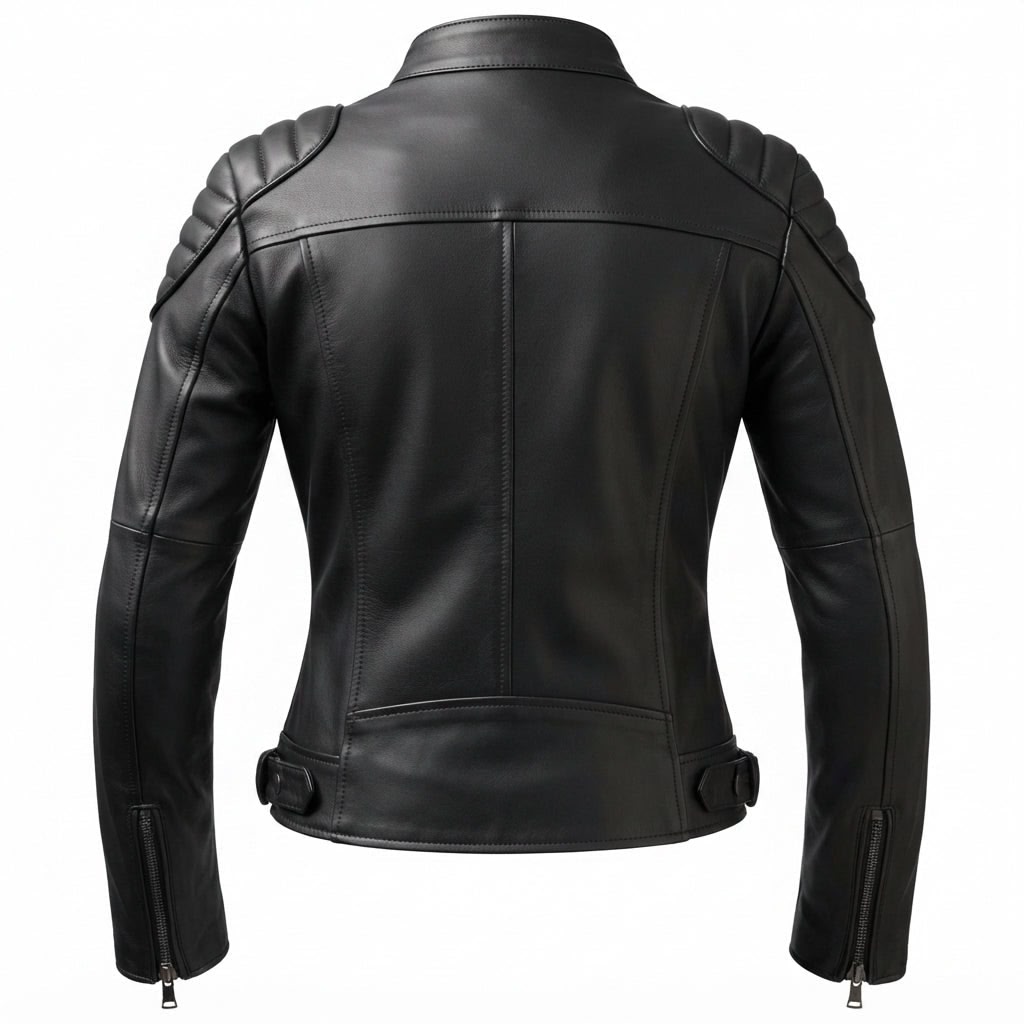 Women Black Bomber Leather Jacket - Timber AND Hide