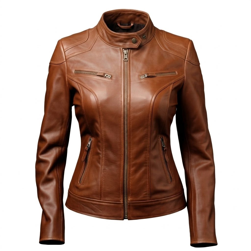 Women Brown Designer Leather Jacket - Timber AND Hide