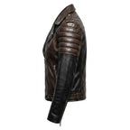 Women Classy Designer Brown Leather Jacket (Dual Color) - Timber AND Hide