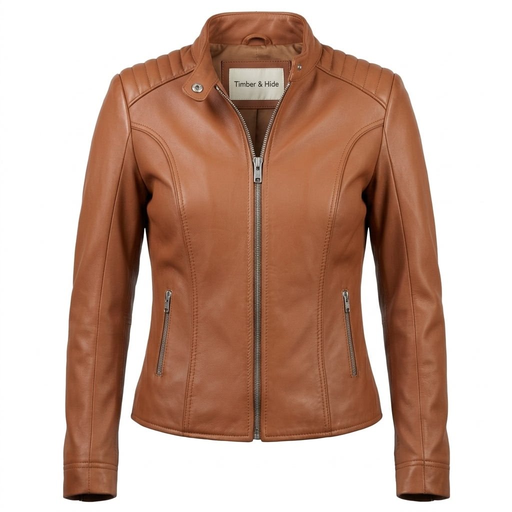 Women Leather Jacket – Brown Jacket for Women - Timber AND Hide