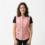 Women’s Baby Pink Leather Vest - Timber AND Hide