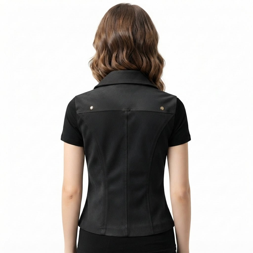 Women’s Black Suede Leather Vest - Timber AND Hide