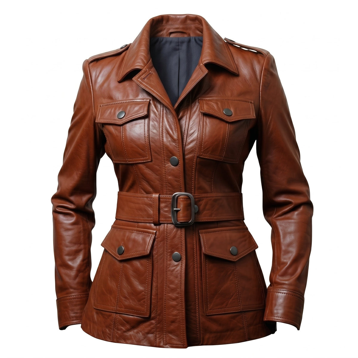 Women’s Brown Leather Coat – Elegant &amp; Timeless Outerwear - Timber AND Hide
