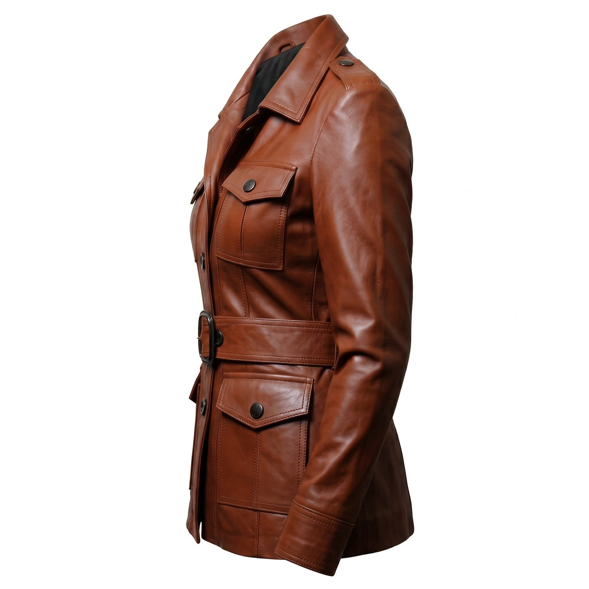 Women’s Brown Leather Coat – Elegant &amp; Timeless Outerwear - Timber AND Hide