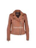 Women's Leather Jacket with Zippers - Timber AND Hide