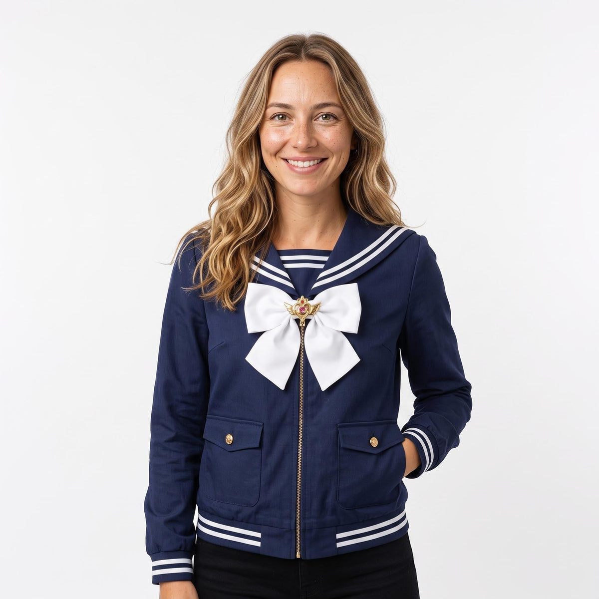 Women's Sailor Moon Jacket | Pretty Guardian Since 1992 Navy Bomber - Timber AND Hide