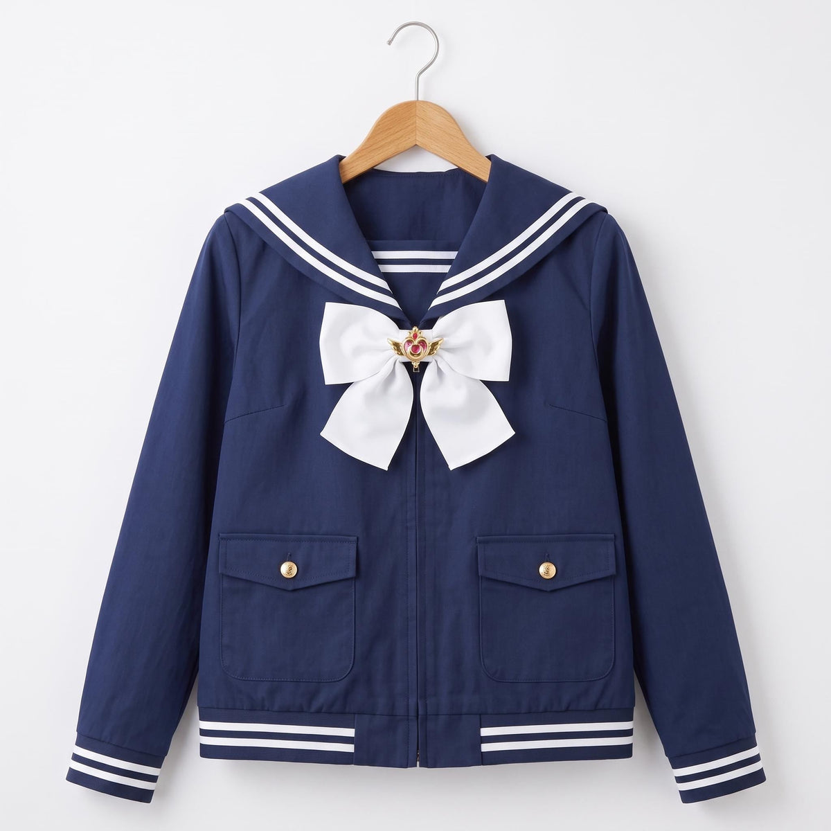 Women's Sailor Moon Jacket | Pretty Guardian Since 1992 Navy Bomber - Timber AND Hide