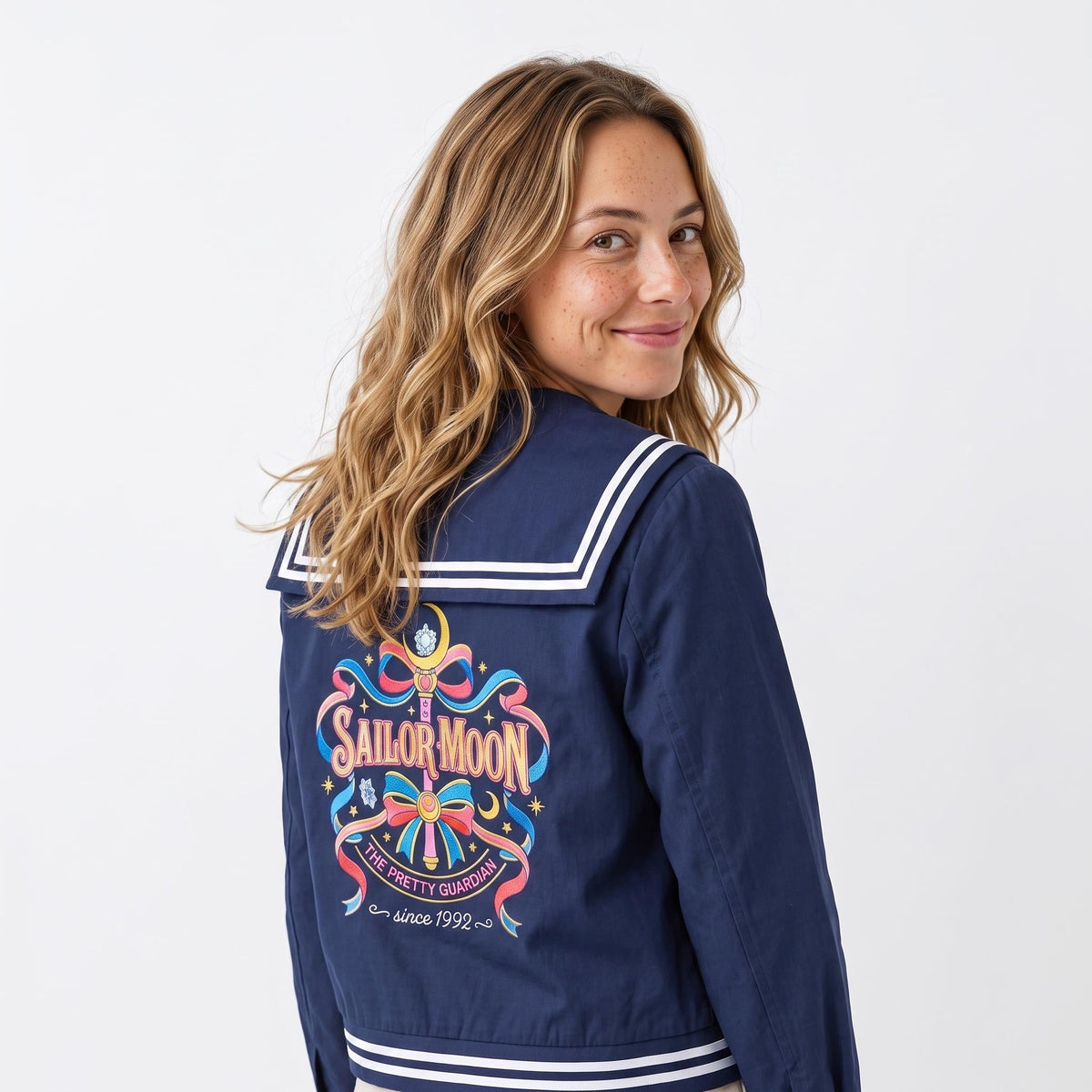 Women's Sailor Moon Jacket | Pretty Guardian Since 1992 Navy Bomber - Timber AND Hide