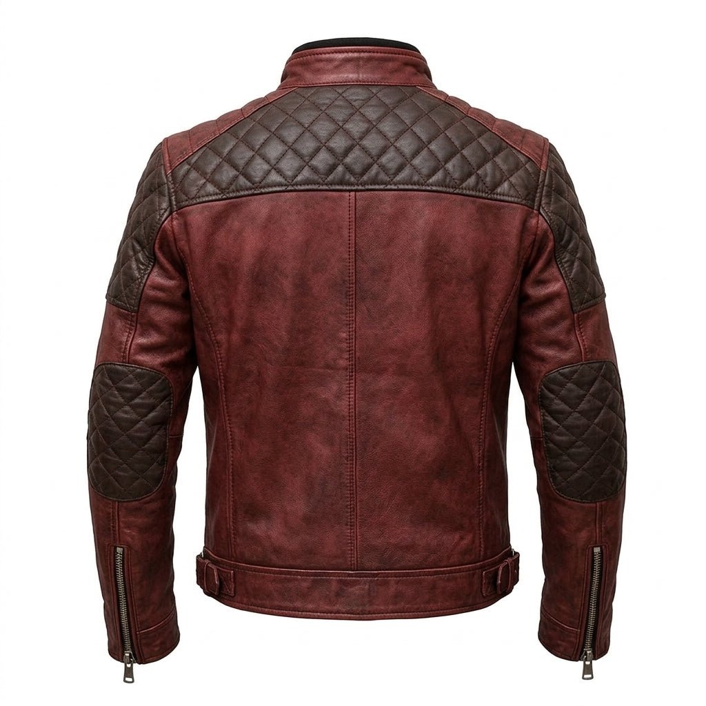 Yusef Red Leather Jacket - Leather Jacket for Men Red - Timber AND Hide